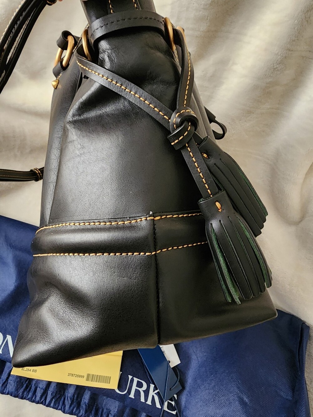 Dooney & Bourke Black Florentine Leather Buckley - Picture 4 of 8